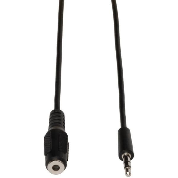 Eaton Tripp Lite Series 3.5mm Mini Stereo Audio Extension Cable for Speakers and Headphones (M/F), 6 ft. (1.83 m) - Audio extension cable - mini-phone stereo 3.5 mm male to mini-phone stereo 3.5 mm female - 6 ft - black - molded