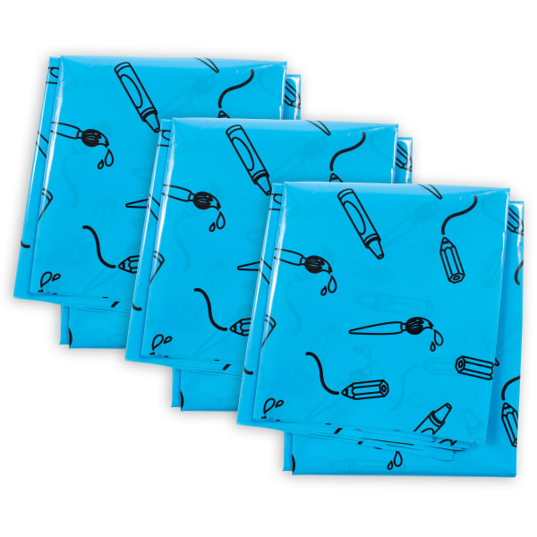 Ready 2 Learn Messy Mats, Blue, Pack Of 3 Mats