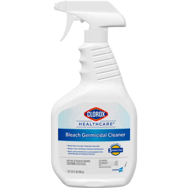 Clorox Healthcare Bleach Germicidal Cleaner Spray, 32 Ounces
