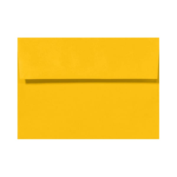LUX Invitation Envelopes, A7, Peel & Stick Closure, Sunflower Yellow, Pack Of 50