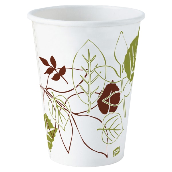Dixie Paper Hot Cups, 12 Oz., Pathways, Carton Of 500