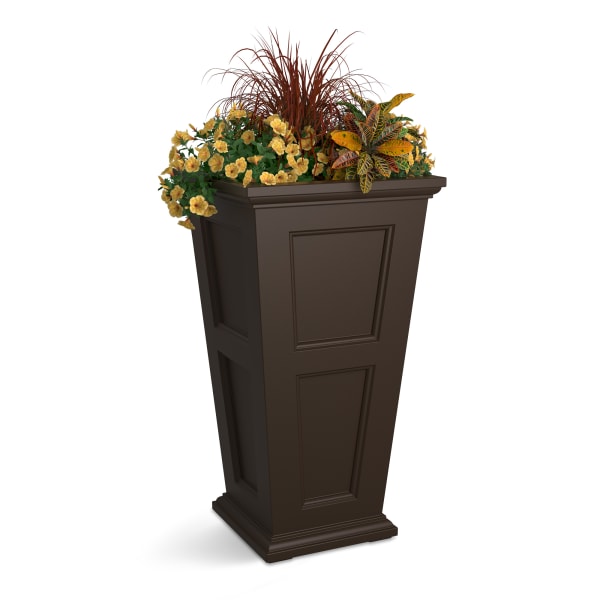 Mayne Fairfield Planter, 40inH, Espresso