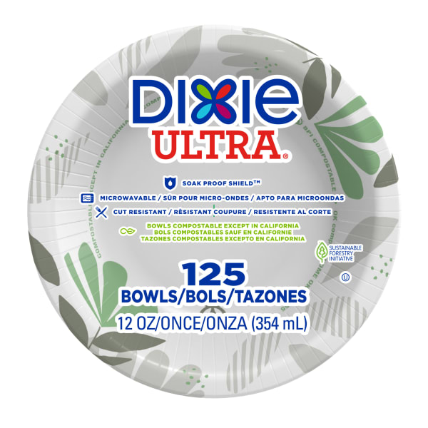 Dixie Ultra Heavyweight Paper Bowls, 12 Oz, Case Of 500