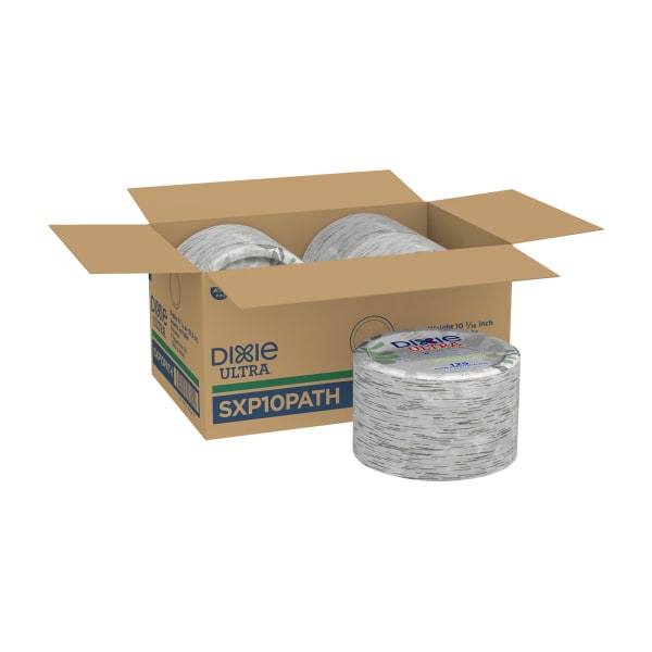 Dixie Paper Plates, 10in, Pathways, Carton Of 500 Plates