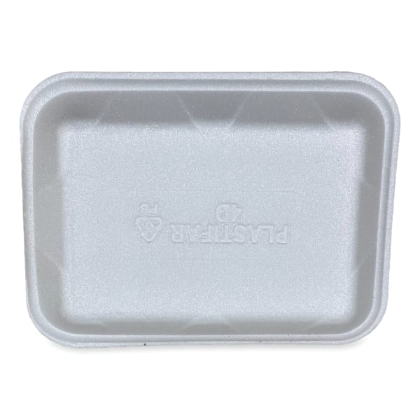 GEN Meat Trays, #4D, 1-3/8inH x 9-1/2inW x 7-1/8inD, White, Pack Of 500 Trays