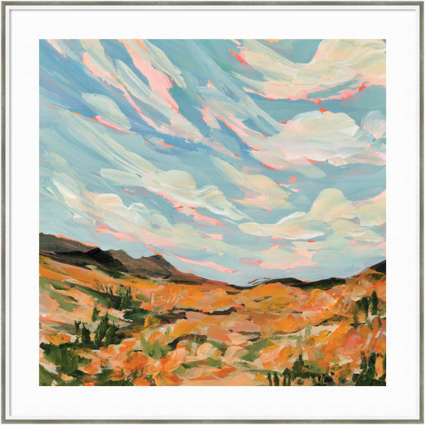 Amanti Art California by Emily Kenney Wood Framed Wall Art Print, 41inH x 41inW, White