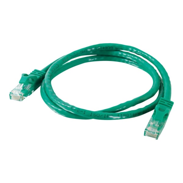C2G-8ft Cat6 Snagless Unshielded (UTP) Network Patch Cable - Green - Category 6 for Network Device - RJ-45 Male - RJ-45 Male - 8ft - Green