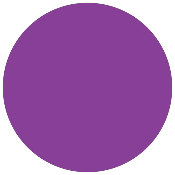 Tape Logic Inventory Circle Labels, DL690M, 1/2in, Purple, Pack Of 500
