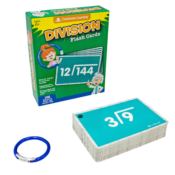 Continuum Games Flash Cards, 3in x 4-1/2in, Division, Grade 2 - 12