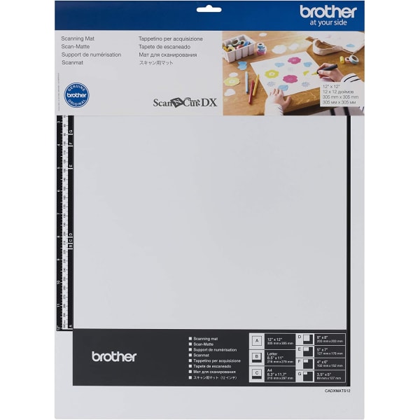 Brother ScanNCut DX Scanning Mat, Non-Tack, White, 12in x 12in