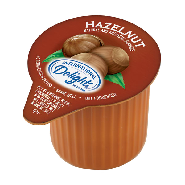 International Delight Liquid Coffee Creamer, Hazelnut Flavor, 0.987 Oz, Carton Of 192