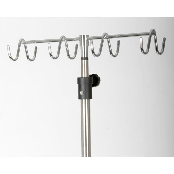 Medline IV Stand 8-Hook Rake, Stainless Steel