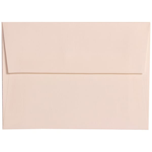 JAM Paper Booklet Invitation Envelopes, A6, Gummed Seal, Via Linen, 30% Recycled, Bright White, Pack Of 25