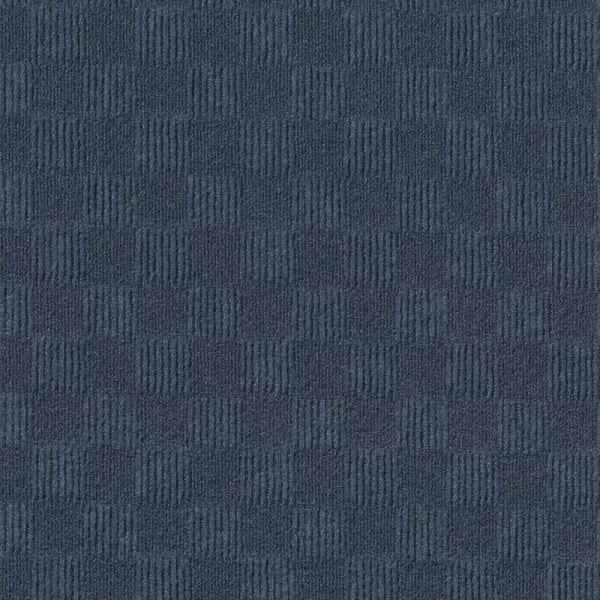Foss Floors Crochet Peel & Stick Carpet Tiles, 24in x 24in, Denim, Set Of 15 Tiles