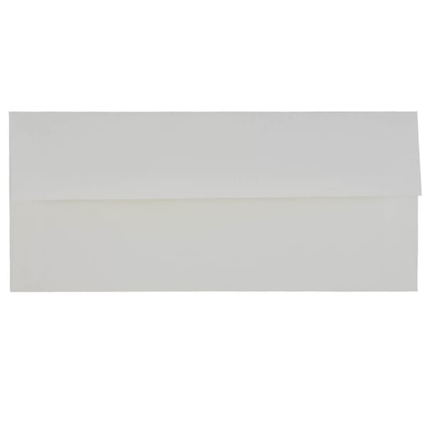 JAM PAPER #10 Business Strathmore Envelopes, 4 1/8 x 9 1/2, Bright White Linen, 25/Pack