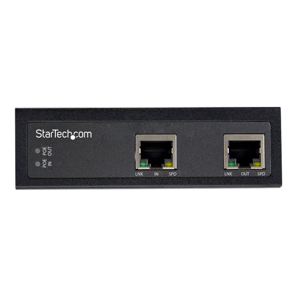 StarTech.com Industrial Single Port Gigabit PoE Extender - 60W 802.3bt PoE /PoE+/ PoE++ - 100m/ 330ft - POEEXT1G60W
