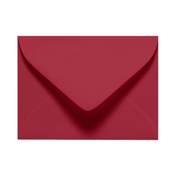 LUX Mini Envelopes, #17, Gummed Seal, Garnet Red, Pack Of 50