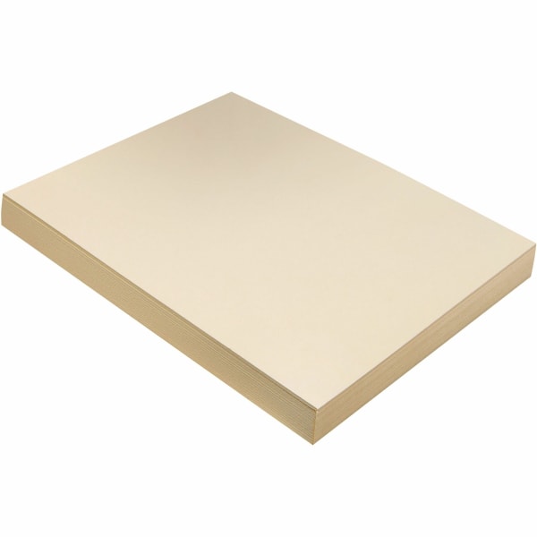 Pacon Tag Board, 9in x 12in, 128 Lb, Manila, Pack Of 100