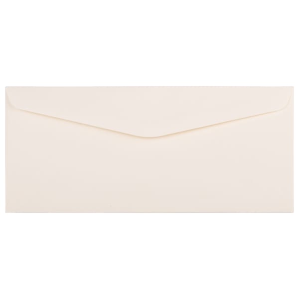 JAM PAPER #10 Business Strathmore Envelopes, 4 1/8 x 9 1/2, Natural White Linen, 25/Pack