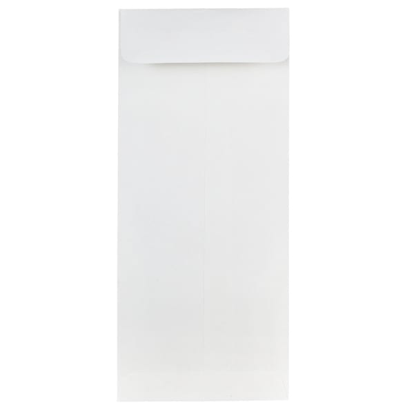 JAM Paper #10 Policy Envelopes, Gummed Seal, Strathmore Bright White, Pack Of 25