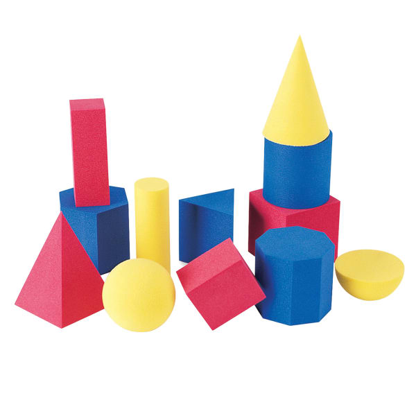Learning Resources Hands-On Soft Geometric Shape Set, Assorted Colors, Grades Pre-K - 8