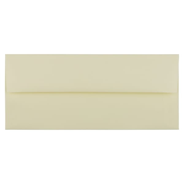 JAM PAPER #10 Business Strathmore Envelopes, 4 1/8in x 9 1/2in, Ivory Wove, Pack Of 25