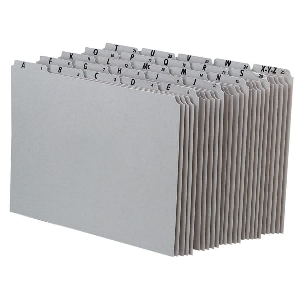 Pendaflex Pressboard Alphabetic File Guides, Letter Size, Gray