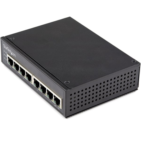 StarTech.com Industrial 8 Port Gigabit PoE Switch 30W - Power Over Ethernet Switch - GbE POE+ Network Switch - IESC1G80UP