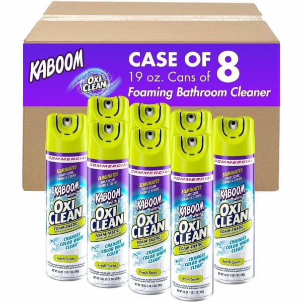 Kaboom Foam-Tastic Bathroom Cleaner - For Multi Surface - Ready-To-Use - 19 oz (1.19 lb) - Fresh Scent - Scrub-free - Clear - 8 / Carton