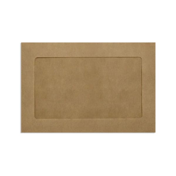 LUX #6 1/2 Full-Face Window Envelopes, Middle Window, Gummed Seal, Grocery Bag, Pack Of 50