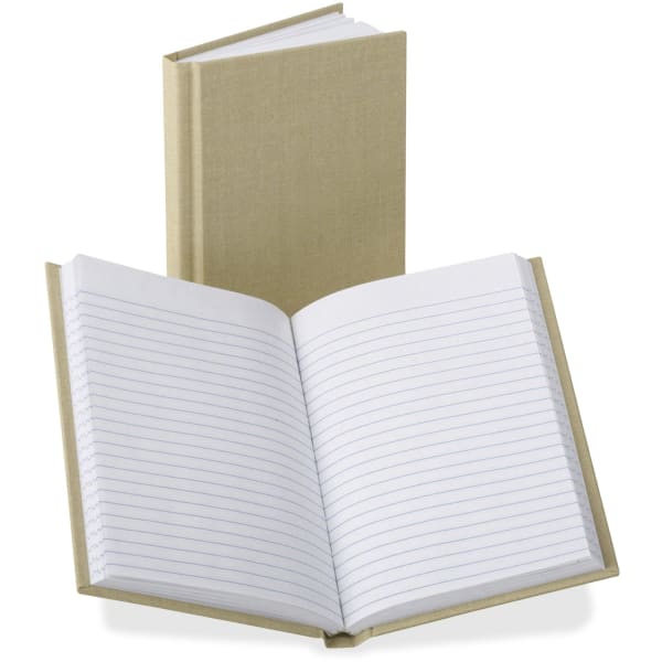 Boorum & Pease Boorum Bound Memo Book - 96 Pages - 4 3/8in x 7in Sheet Size - 0.79in Height x 7.4in Width x 9.8in Length - White Paper - Tan Cover - Hard Cover, Acid-free - 1 Each