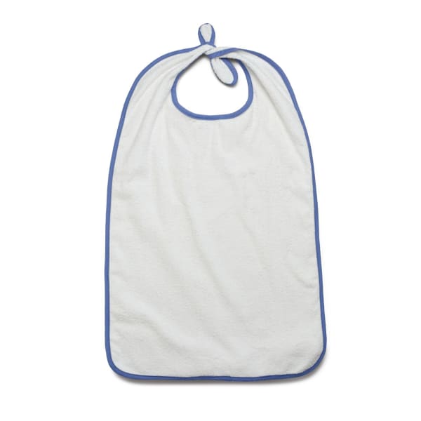 Medline EZ-Tie Terry Clothing Protectors, 21in x 38in, White, Pack Of 12