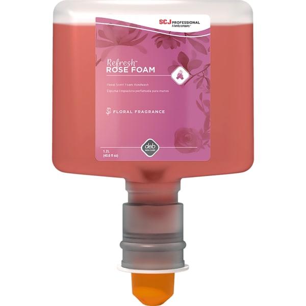 SC Johnson TF Refill Refresh Rose Foam Handwash - Rose Scent - 1.27 quart - Cartridge Dispenser - Dirt Remove - Skin, Washroom, Hand - Moisturizing - Pink - Anti-irritant - 3 / Carton