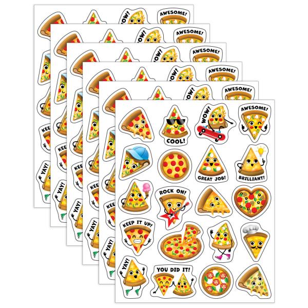Teacher Created Resources Smelly Stickers, Pizza, 120 Per Pack, Set Of 6 Packs
