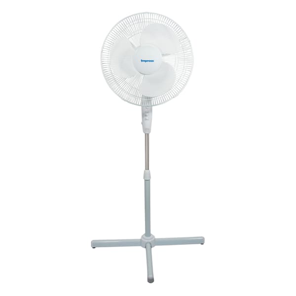 Impress Handi-Fan Oscillating Stand Fan, 52inH x 21inW x 16inD, White
