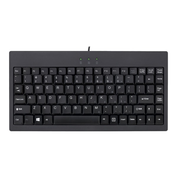 Adesso AKB-110B EasyTouch USB/PS/2 Mini Keyboard, Black