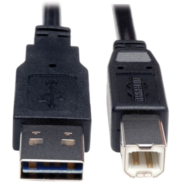 Eaton Tripp Lite Series Universal Reversible USB 2.0 Cable (Reversible A to B M/M), 10 ft. (3.05 m) - USB cable - USB (M) to USB Type B (M) - USB 2.0 - 10 ft - molded