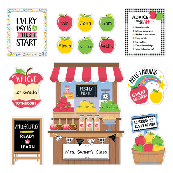 Creative Teaching Press Apple Time Bulletin Board Set, 39 Pieces