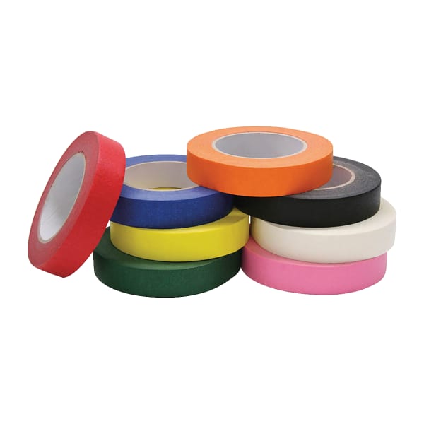 Pacon Chenille Kraft Colored Masking Tape, 1in x 60 Yd., Assorted Colors, Pack Of 8