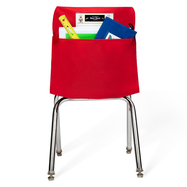 Victor Seat Sack Chair Cover Classroom Pack, 14in x 1/2in, Red, Pack Of 25 Covers