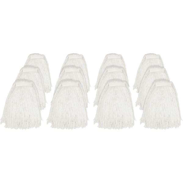 Genuine Joe Cut End Mophead - Rayon - Natural - 12 / Carton