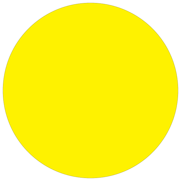 Tape Logic Removable Inventory Labels, DL1389FY, Round, 1in, Fluorescent Yellow, Roll Of 500