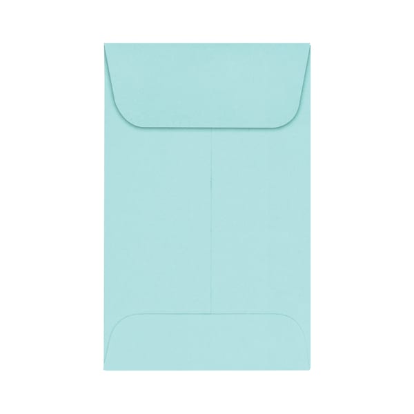 LUX Coin Envelopes, #1, Gummed Seal, Seafoam, Pack Of 1,000