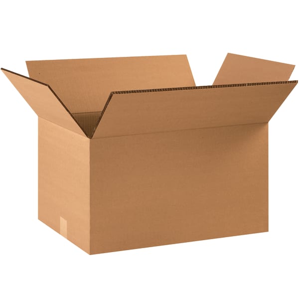 Partners Brand Double-Wall Heavy-Duty Corrugated Cartons, 22in x 14in x 12in, Kraft, Box Of 15