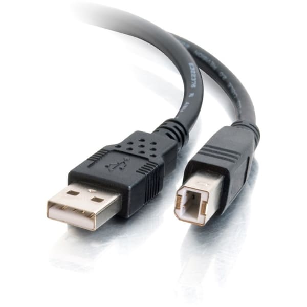 C2G 2m (6.6ft) USB 2.0 A to B Cable - M/M - Black - Type A USB - Type B USB - 6ft - Black