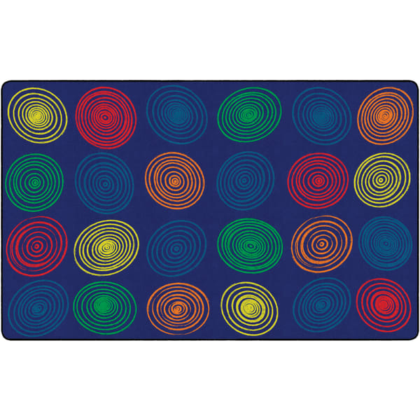 Flagship Carpets Circles Rug, Rectangle, 7ft 6in x 12ft, Primary