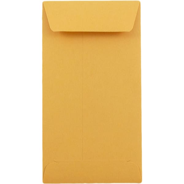 JAM PAPER #5.5 Coin Business Envelopes, 3 1/8in x 5 1/2in, Brown Kraft, Pack Of 25