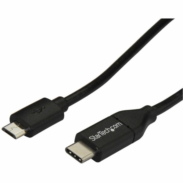 StarTech.com 2m 6 ft USB C to Micro USB Cable - M/M - USB 2.0 - USB-C to Micro USB Charge Cable - USB 2.0 Type C to Micro B Cable - 6.56 ft USB Data Transfer Cable for Hard Drive, Cellular Phone, Tablet, Notebook, Desktop Computer