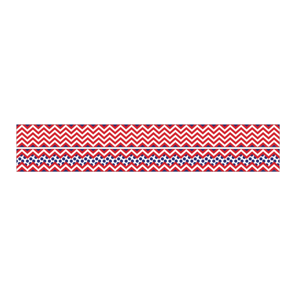Barker Creek Double-Sided Straight-Edge Border Strips, 3in x 35in, Chevron Red, Pack Of 12