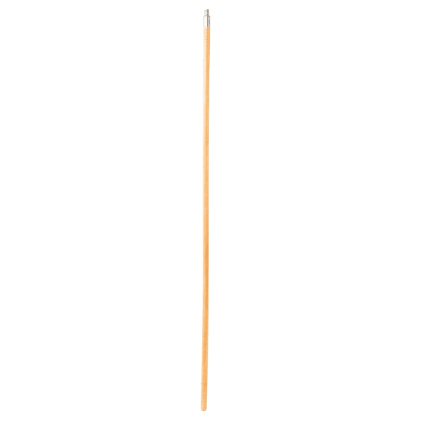 Rubbermaid Commercial Products 60in Threaded Wood Broom Handle, Metal Tip, 15/16in, Lacquered